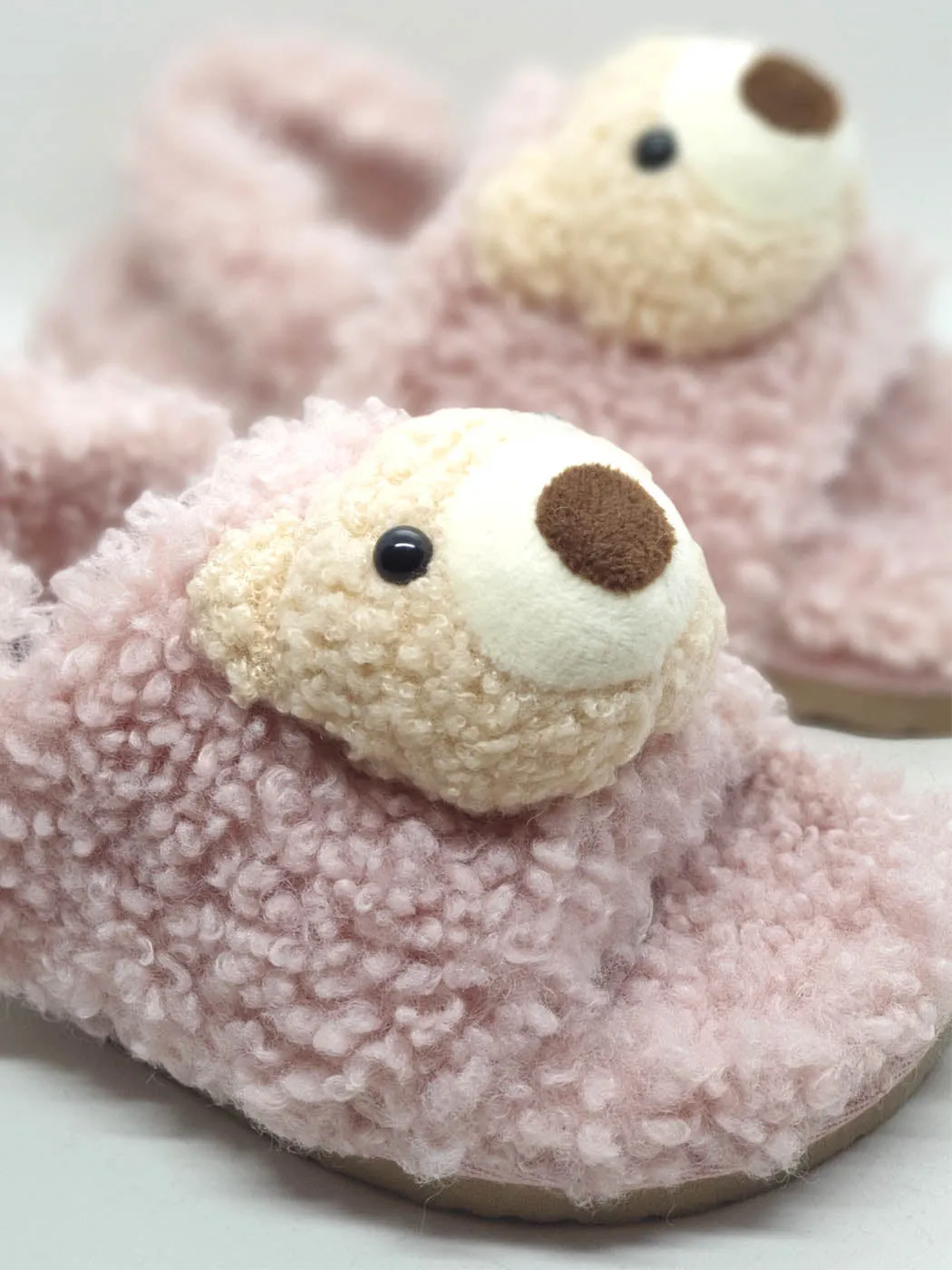 BABY Slipper with teddy peluche - COC-FURRY pink