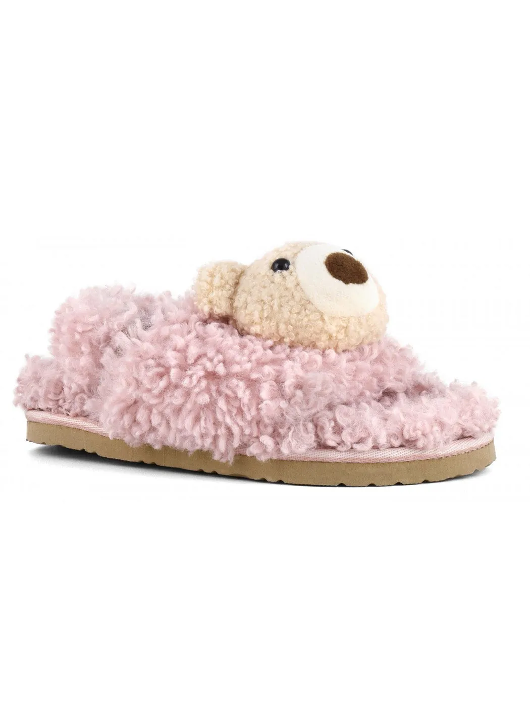 BABY Slipper with teddy peluche - COC-FURRY pink