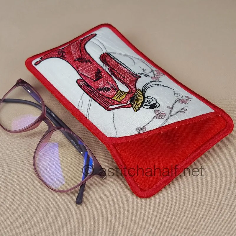 Beauty of Asia Eyeglass Case In The Hoop