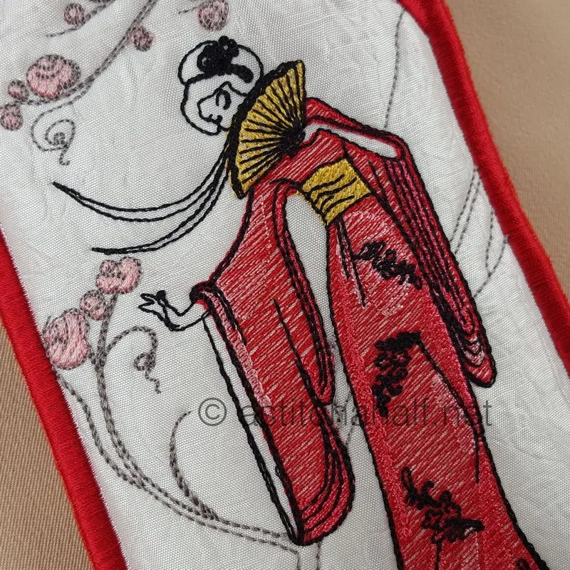 Beauty of Asia Eyeglass Case In The Hoop