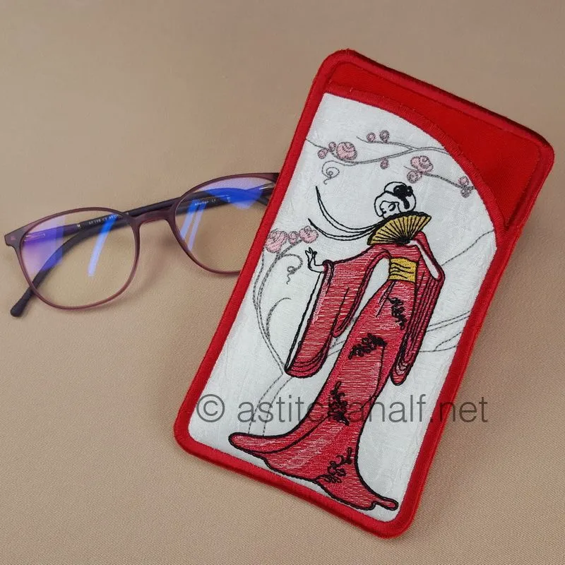 Beauty of Asia Eyeglass Case In The Hoop