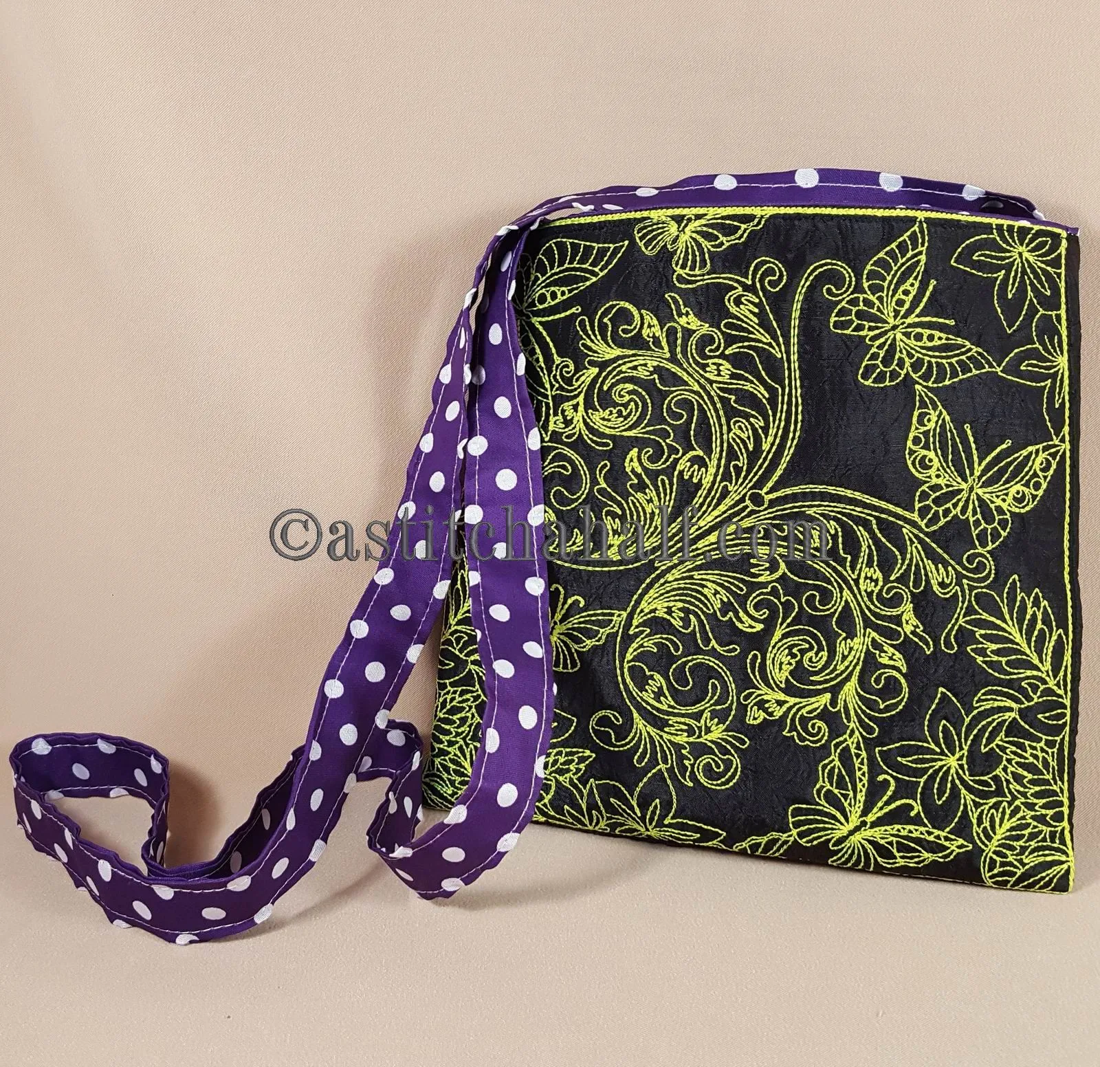 Chalk Board Butterfly Migration Cross Body Bag