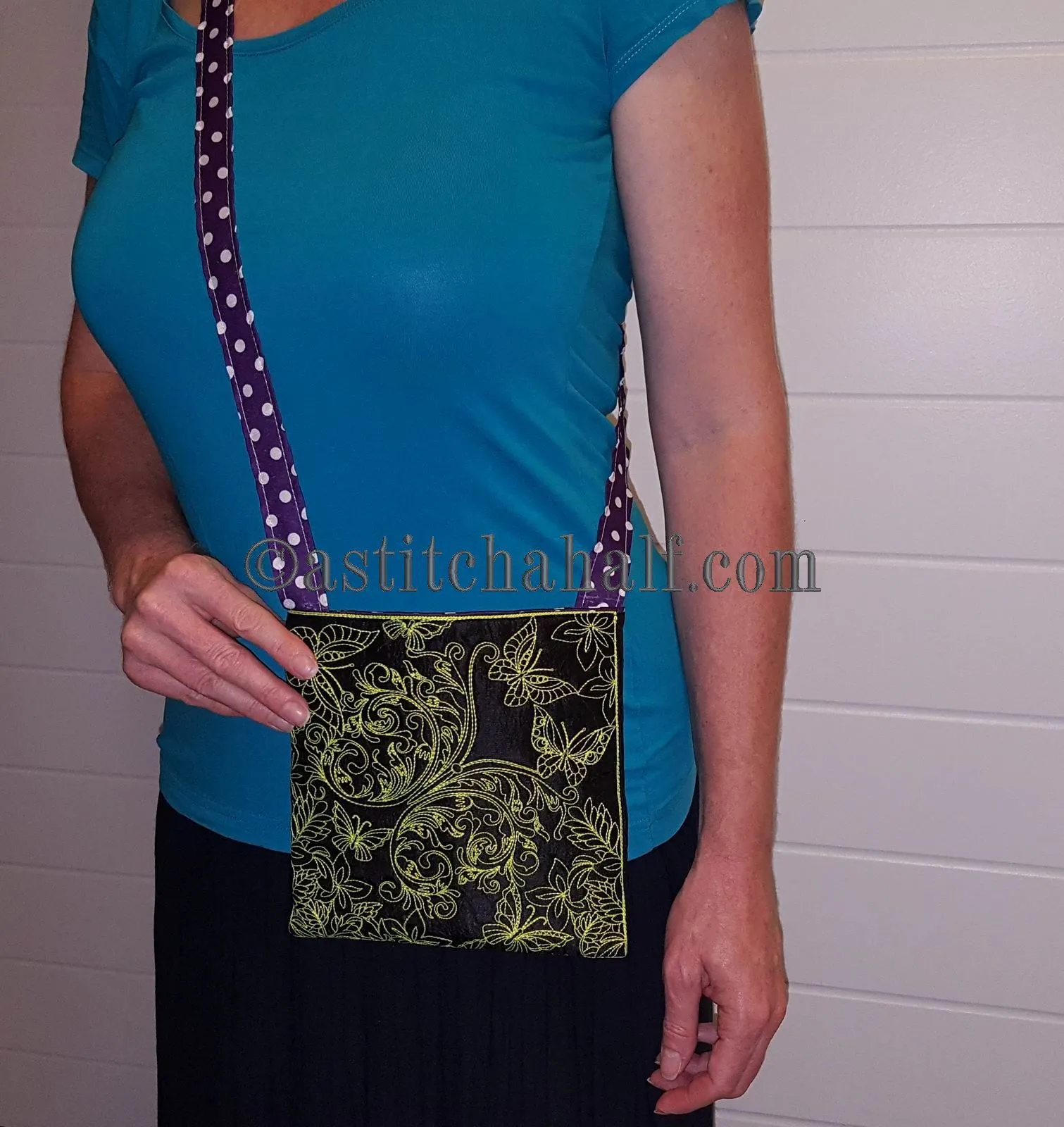 Chalk Board Butterfly Migration Cross Body Bag
