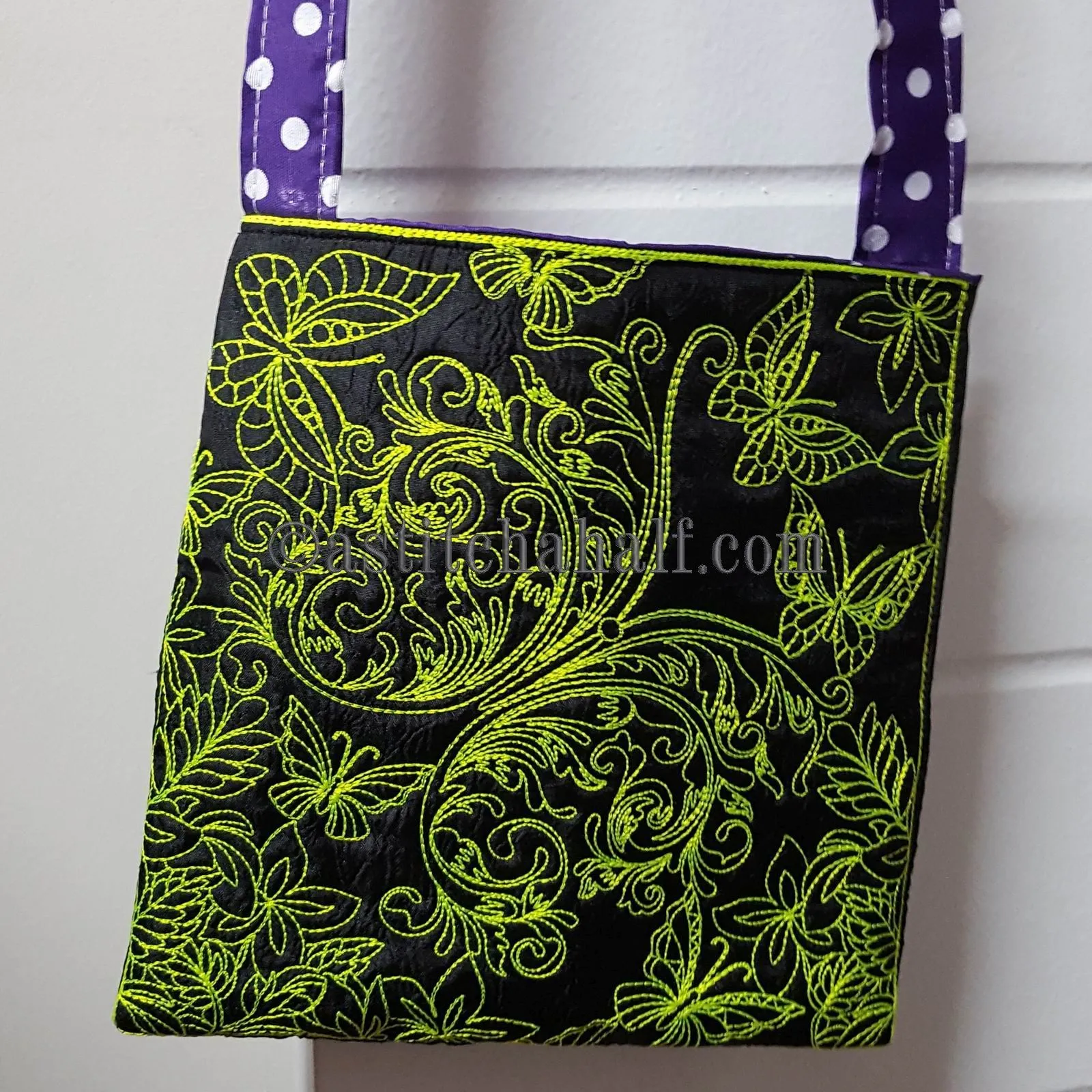 Chalk Board Butterfly Migration Cross Body Bag