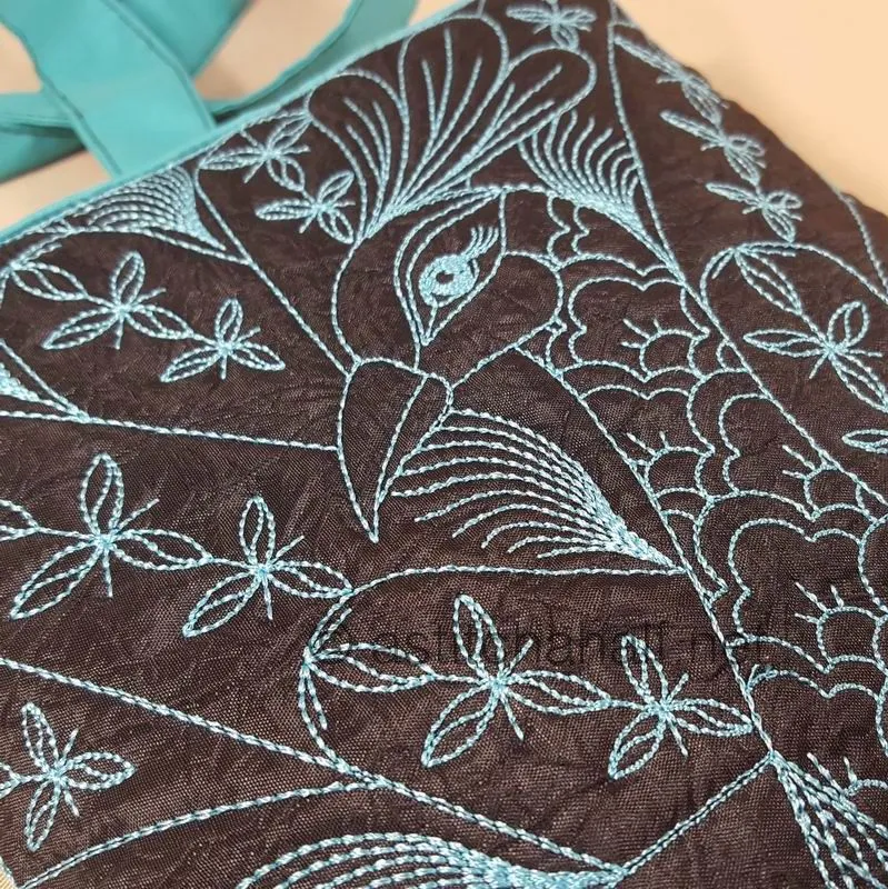 Chalk Board Duo Chalk Board Peacock and Sunbird Cross Body Bags