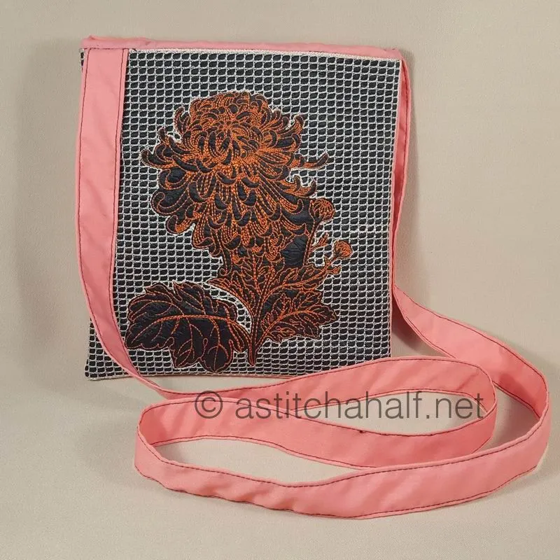 Chalk Board Duo Oriental Chrysanthemum Cross Body Bags
