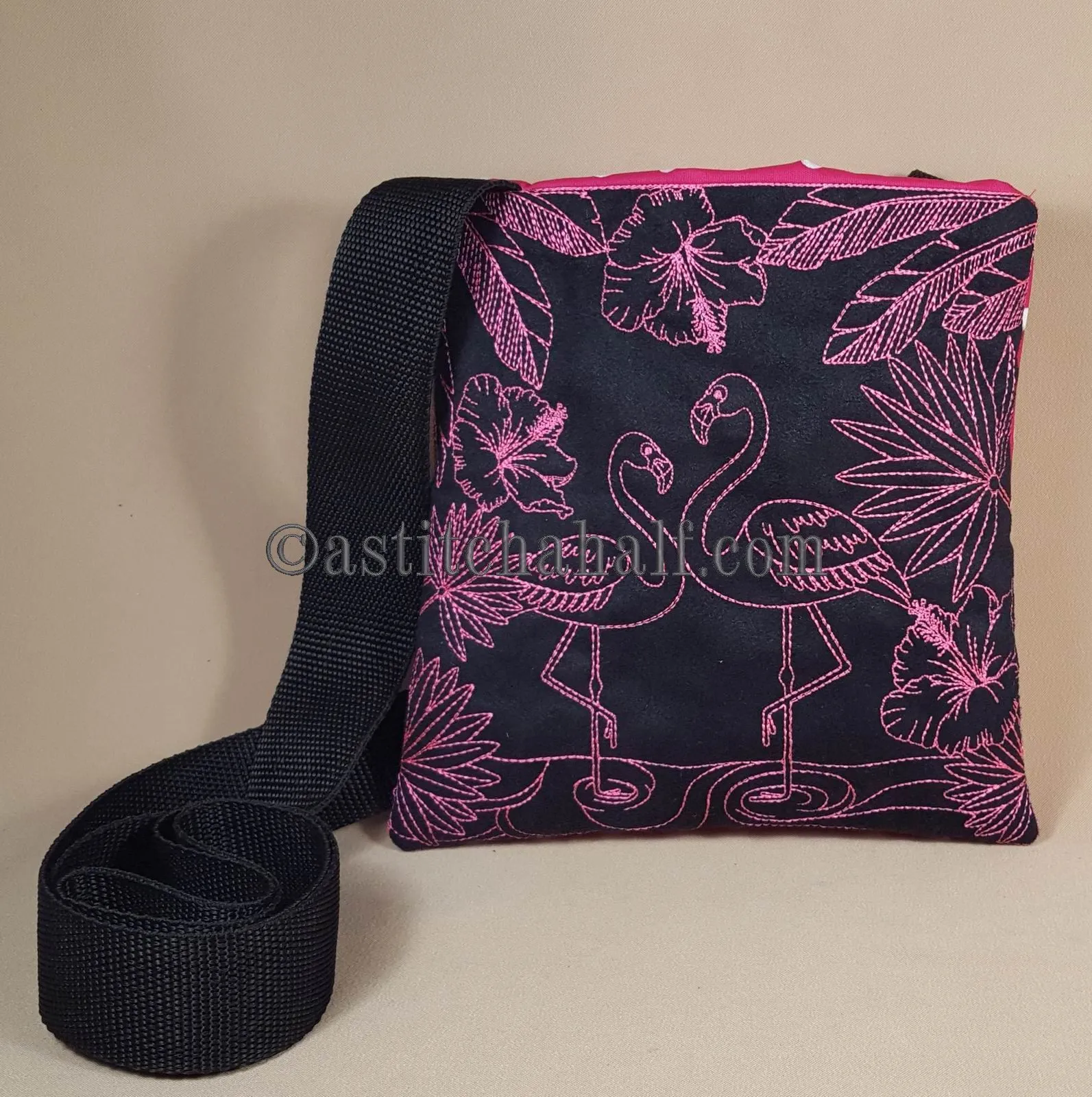 Chalk Board Flamingo Cross Body Bag