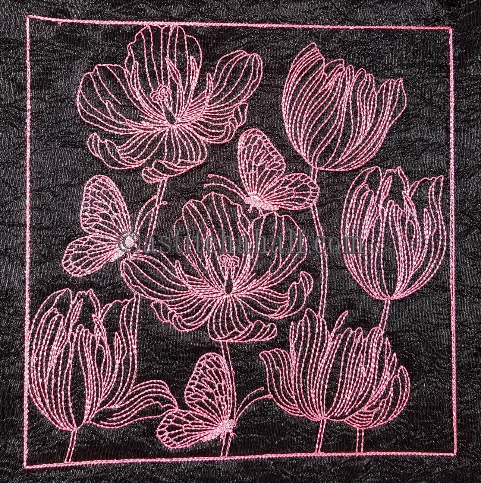Chalk Board Tender Tulips Cross Body Bag