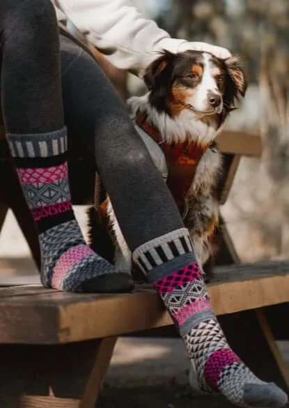 DOGWOOD Wool Blend Knitted Crew Socks Made in USA