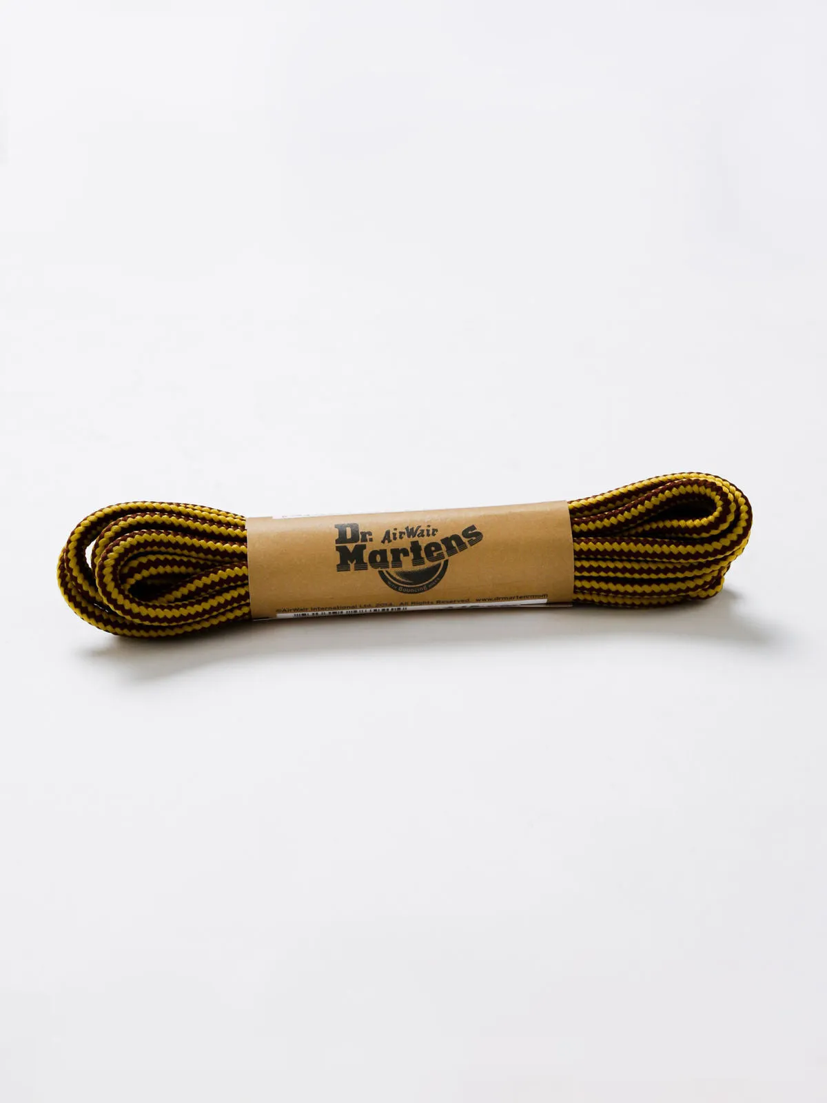 Dr. Martens Shoe Laces Round Suits 8-10 Eye Boots Doc Martins - 140cm Brown/Yellow
