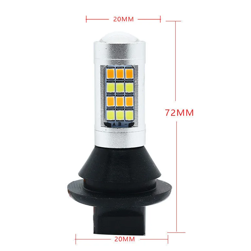 For Car Lighting 2pcs 1156 2835 High Power Dual Color Switchback