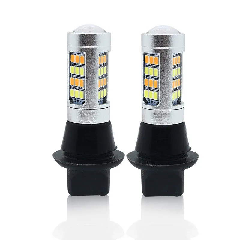 For Car Lighting 2pcs 1156 2835 High Power Dual Color Switchback