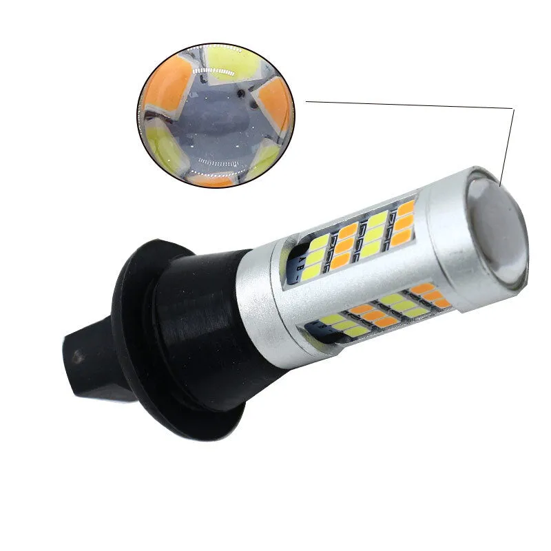 For Car Lighting 2pcs 1156 2835 High Power Dual Color Switchback