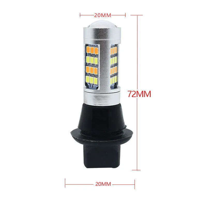 For Car Lighting 2pcs 1156 2835 High Power Dual Color Switchback