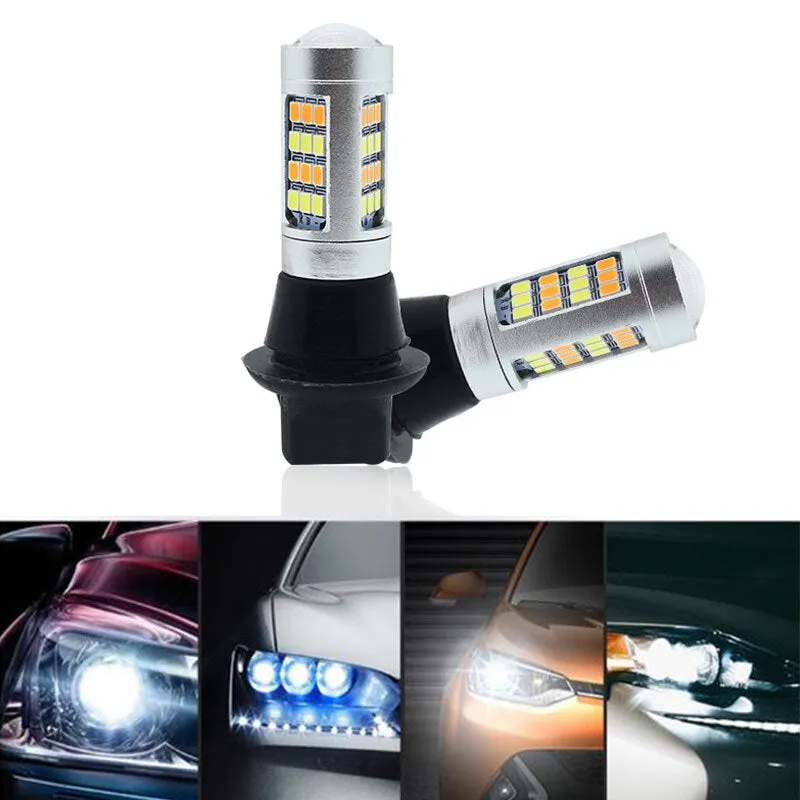 For Car Lighting 2pcs 1156 2835 High Power Dual Color Switchback