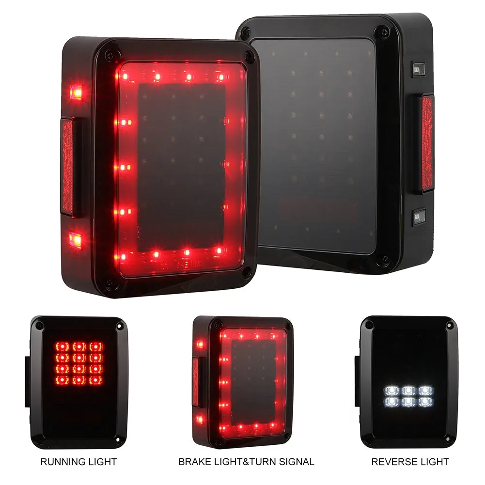 For JEEP Wrangler JK 07-17 Car LED Reverse Brake Taillights