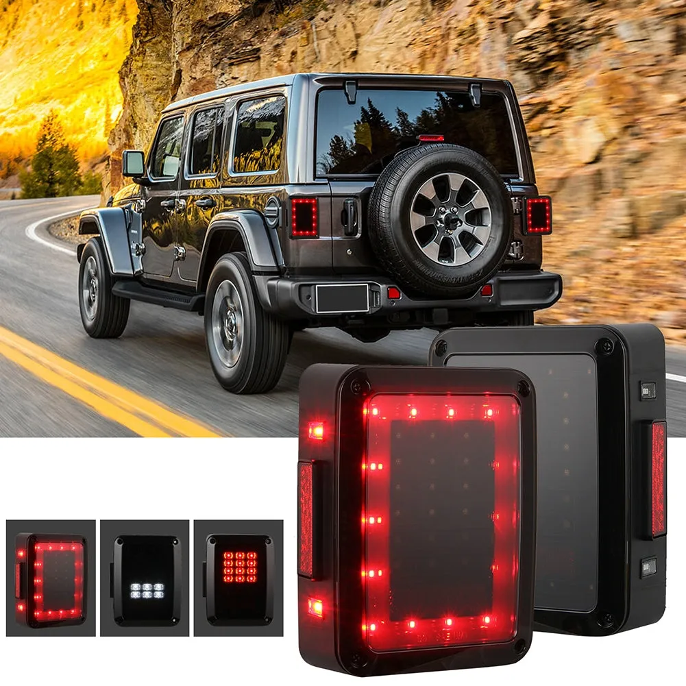 For JEEP Wrangler JK 07-17 Car LED Reverse Brake Taillights