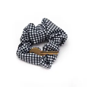 Gingham Pocket Key Chain Scrunchie No Bow