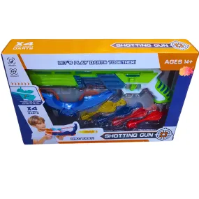 High-Impact Darts Shotting Gun Toy Set for Kids - Colorful Dart Shooter with 4 Darts - Ages 14 