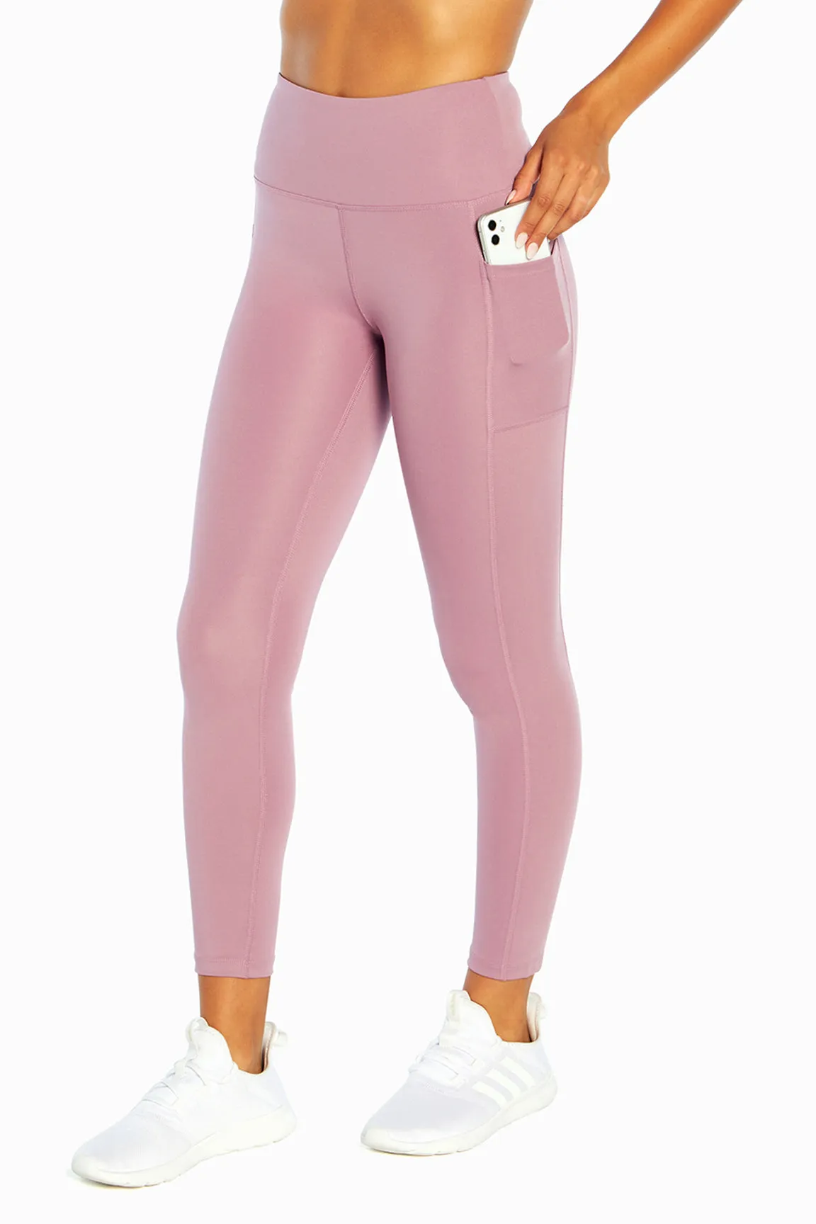 High Rise Side Pocket Ankle Legging - Valerian