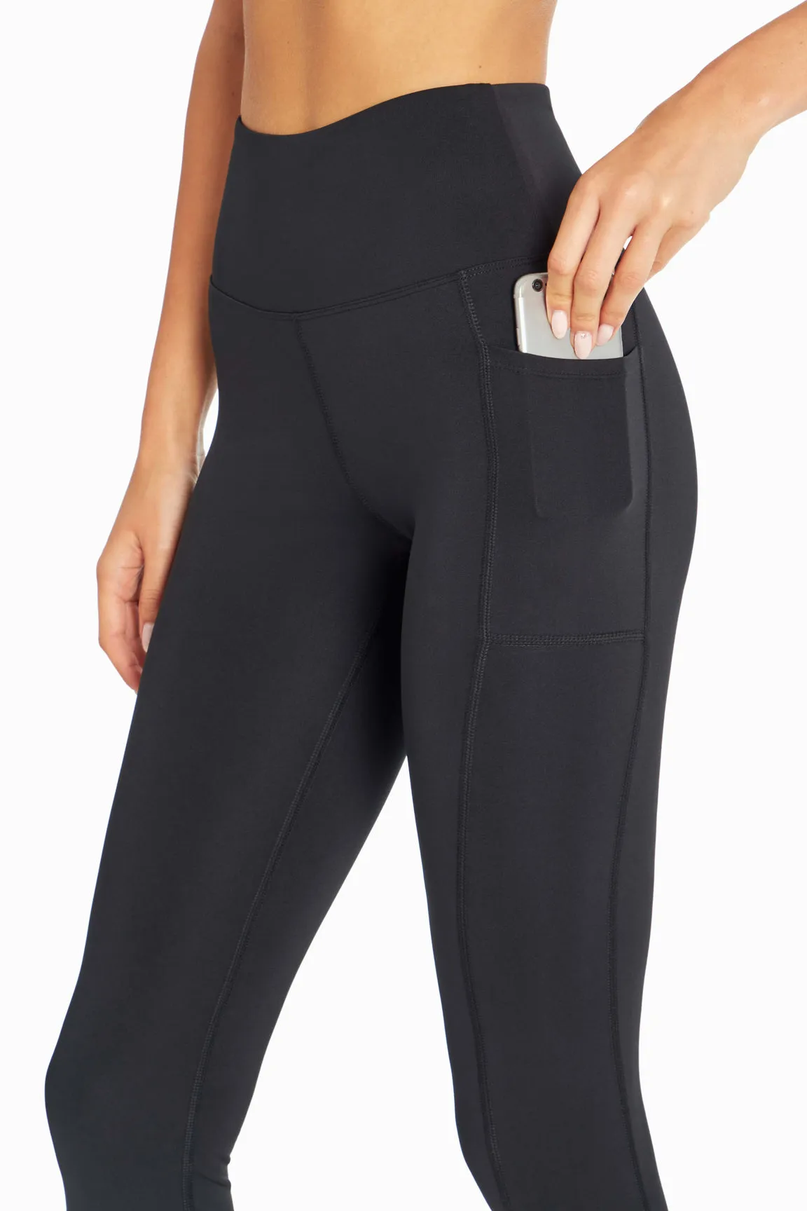 High Rise Side Pocket Ankle Legging