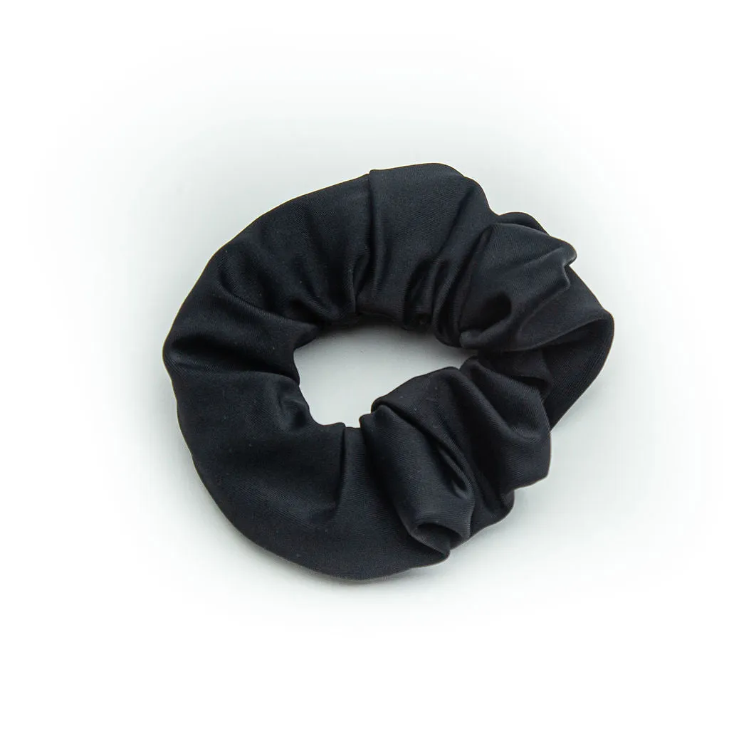 Jet Black Pocket Key Chain Scrunchie