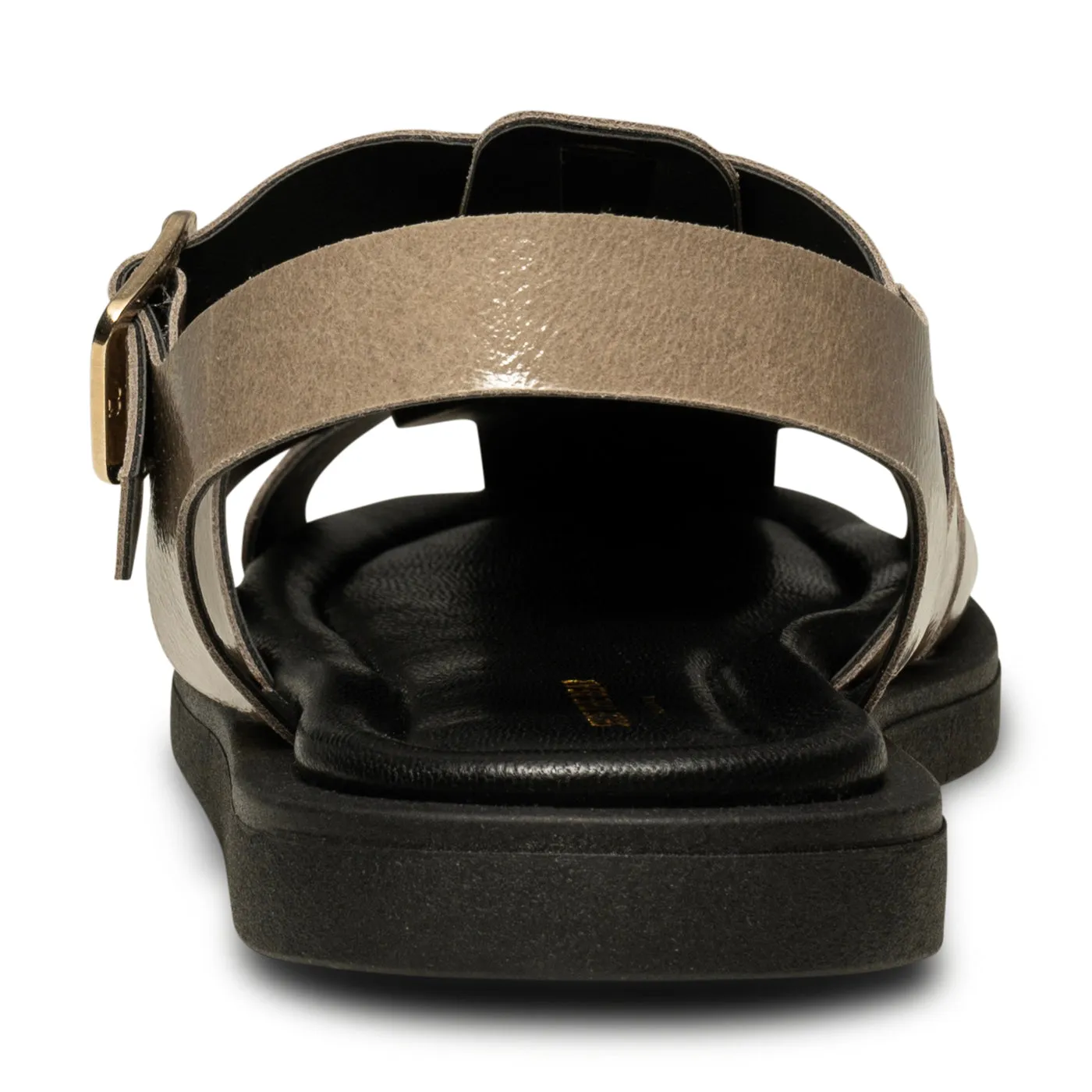 Krista fisherman high shine leather - TAUPE