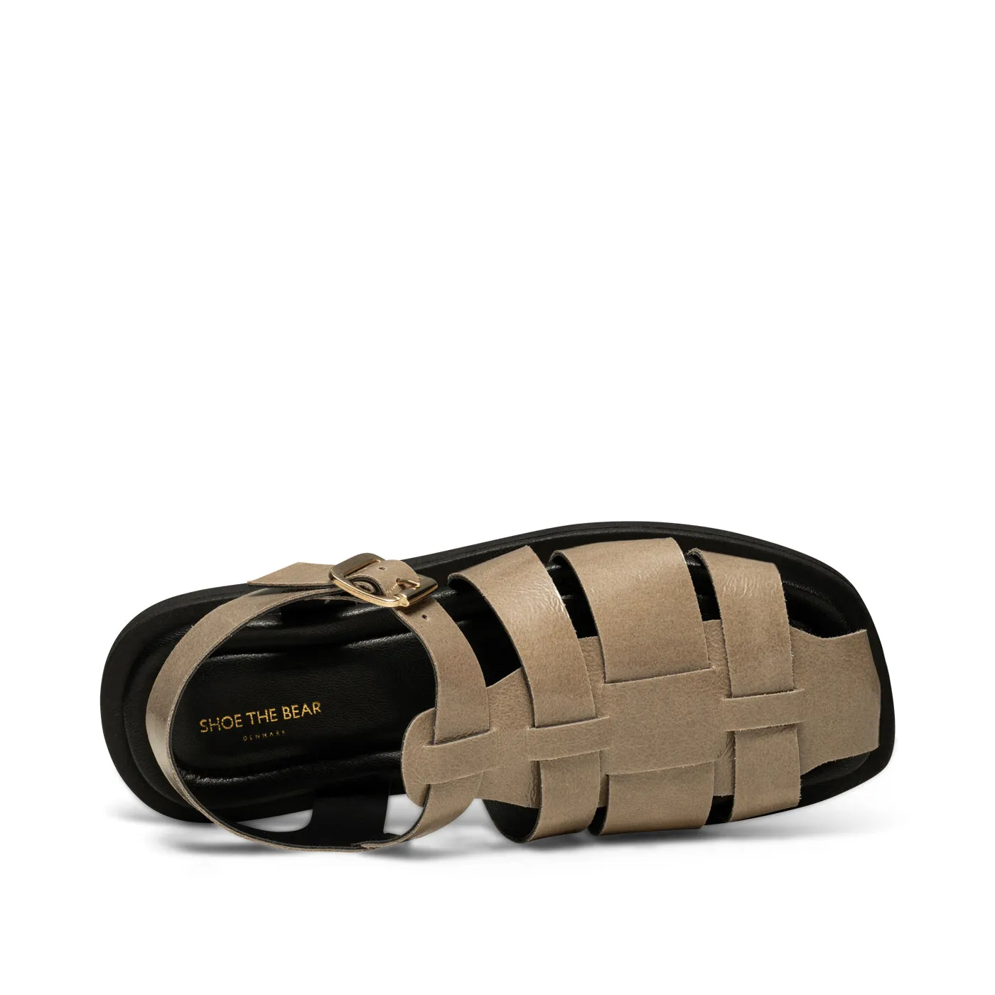 Krista fisherman high shine leather - TAUPE