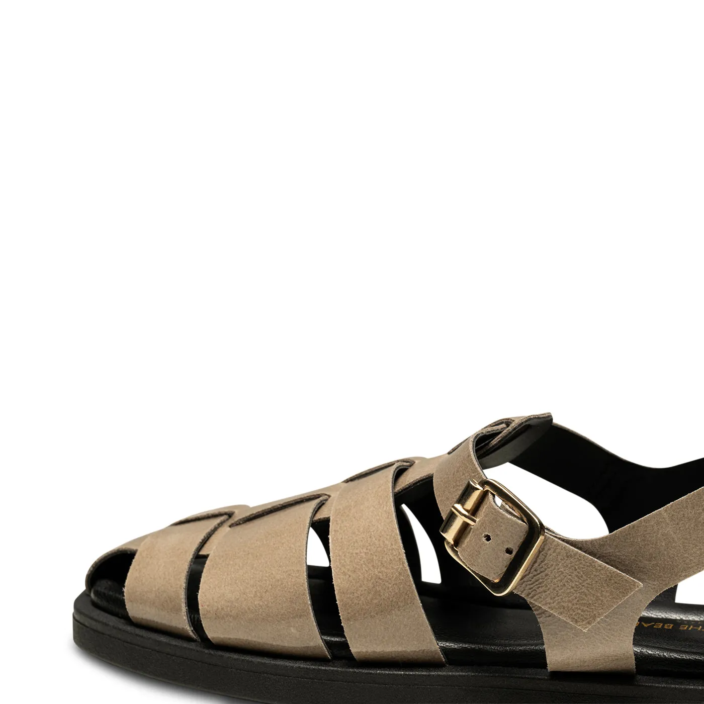 Krista fisherman high shine leather - TAUPE