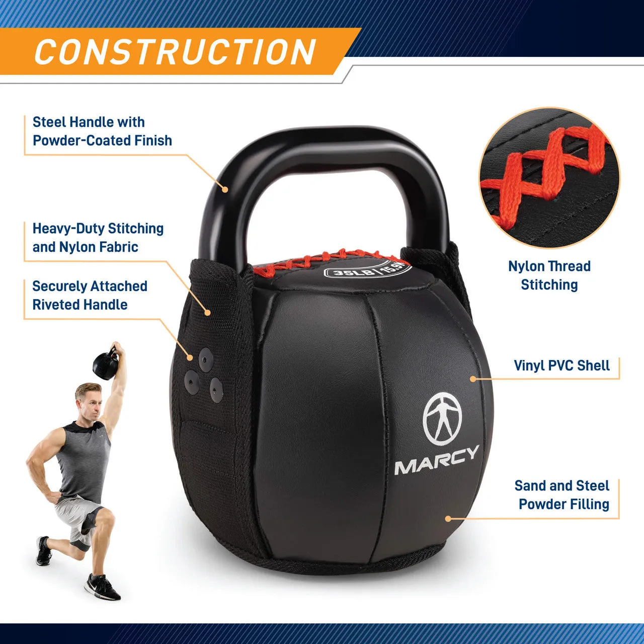 Marcy 15lb Soft Kettlebell | SKB-015