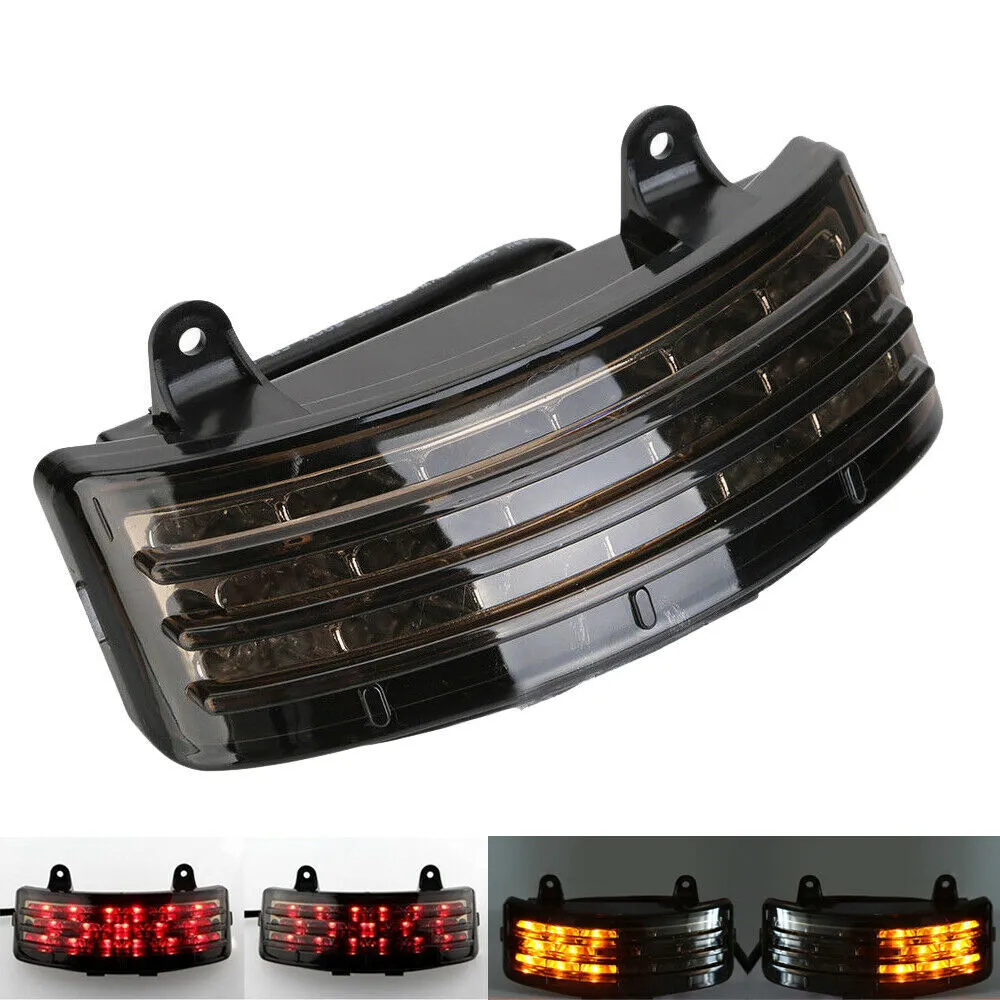 Tri-Bar Splash Guard LED Tail Brake Turn Signal Light for
