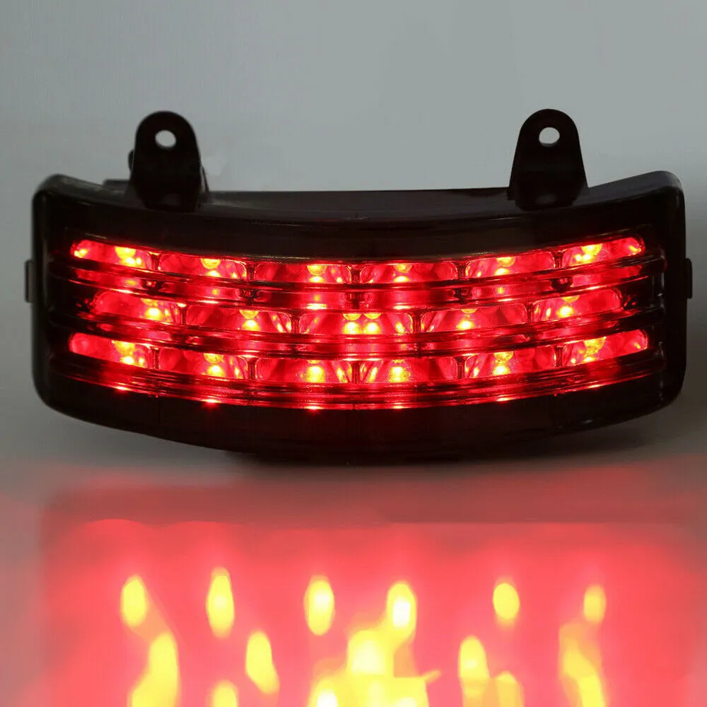 Tri-Bar Splash Guard LED Tail Brake Turn Signal Light for