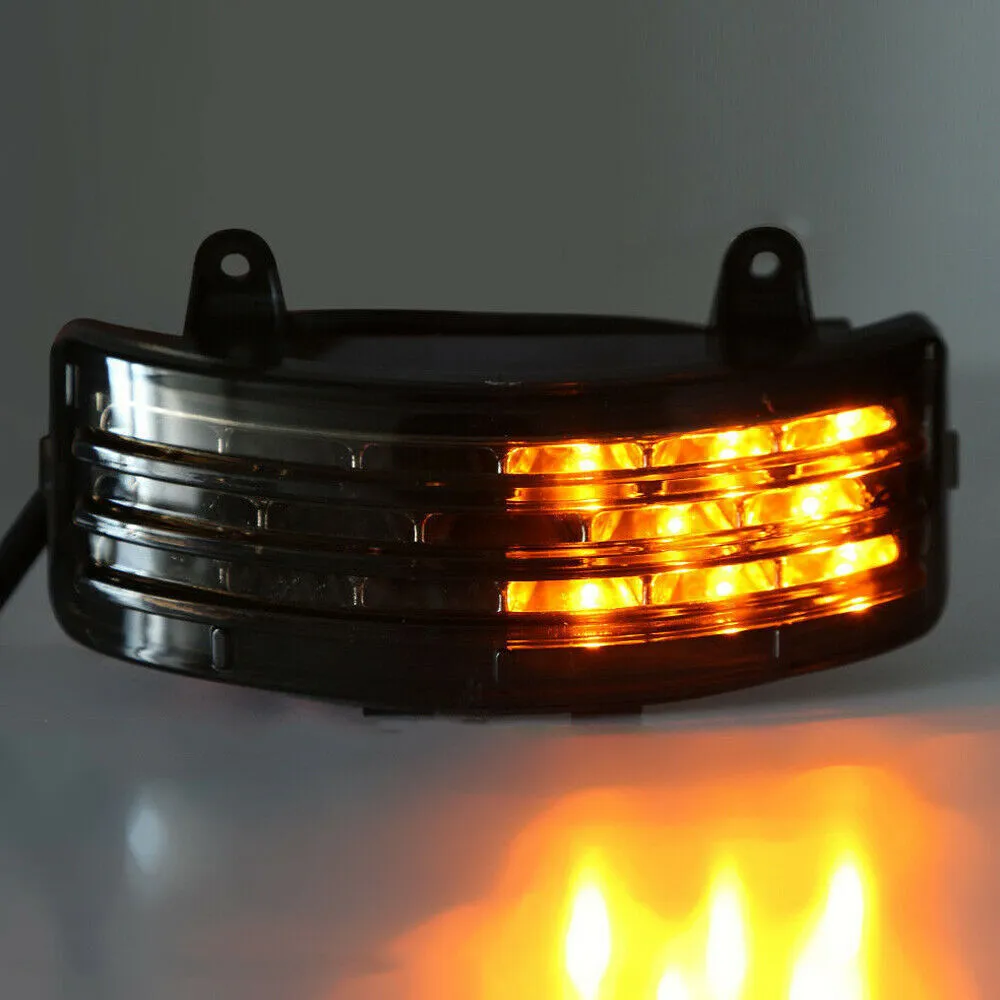 Tri-Bar Splash Guard LED Tail Brake Turn Signal Light for