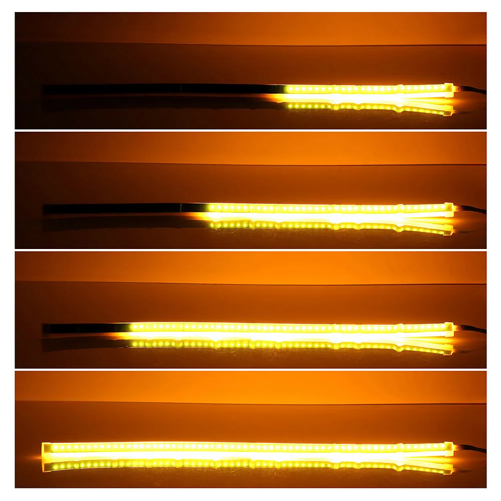 Ultrafine Cars LED Daytime Running Lights White Turn Signal